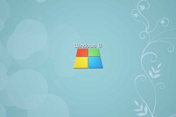 Mehrfarbiges Windows-Symbol auf blauem Hintergrund mit Mustern