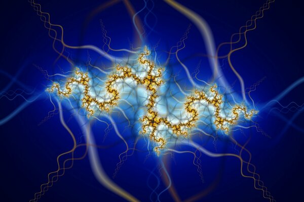 Komplexer Nervenplexus auf blauem Hintergrund