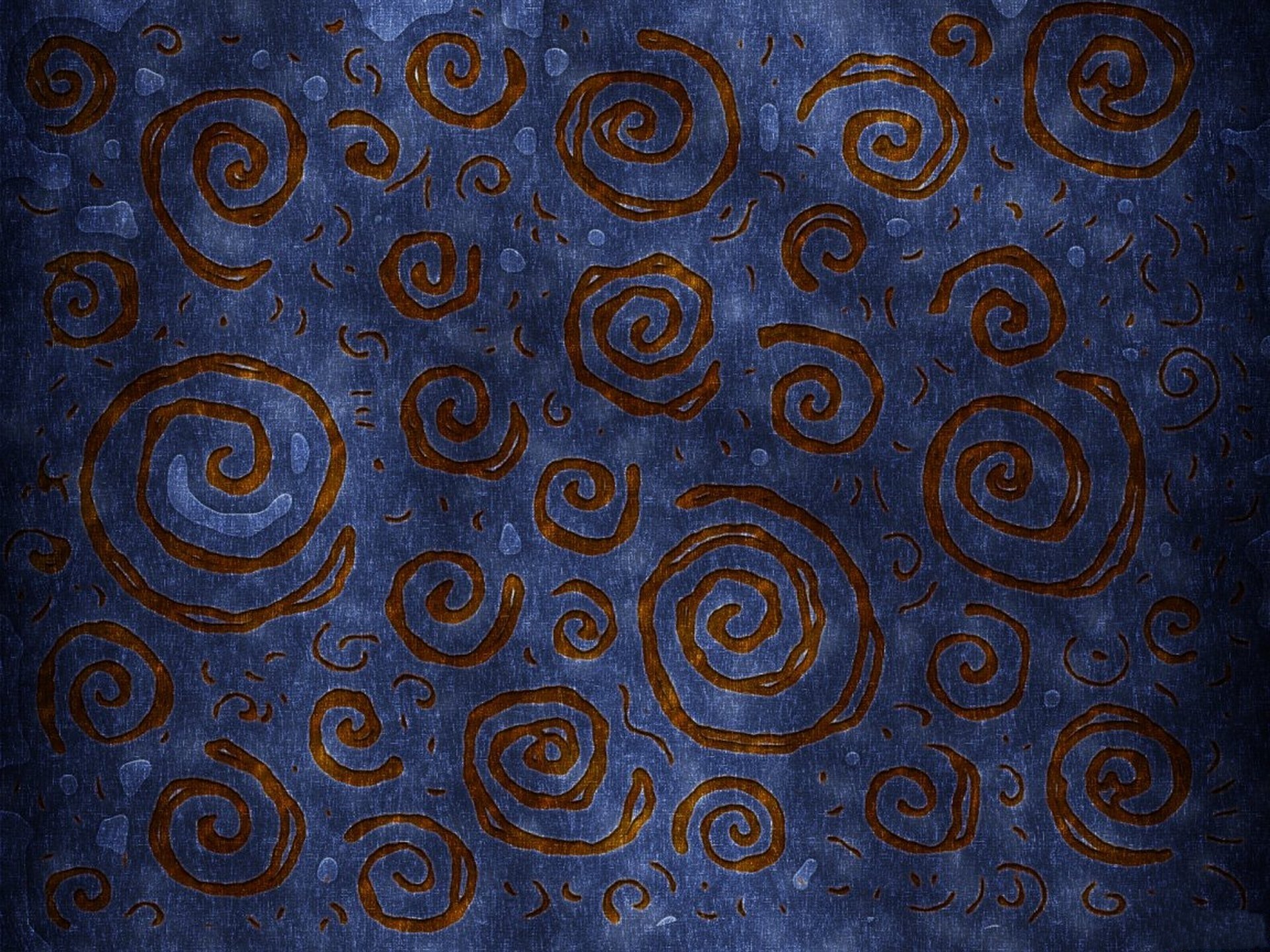 spiralen abstraktion blau braun