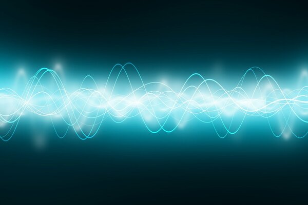 Neon pulsierende Linien auf schwarzem Hintergrund
