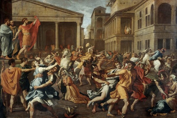 Die Entführung der Sabinerinnen , des französischen Malers Nicola Poussin
