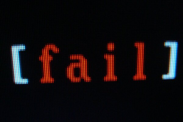 Fail auf dem Monitor