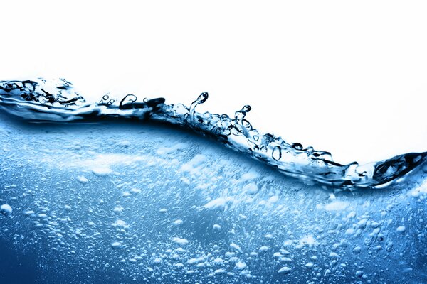 Wasserblasen blau weiß