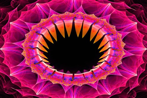 Muster aus rosa Linien in Form einer Blume