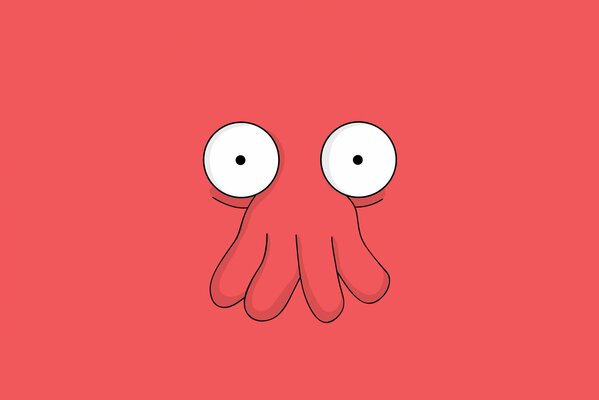 Ein Monster mit ausgestellten Augen und Tentakeln statt Nase