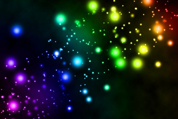 Hintergrund farbige kugelförmige Lichter