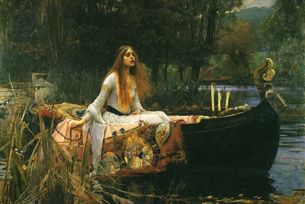 Gemälde von John William Waterhouse Lady aus Schallot