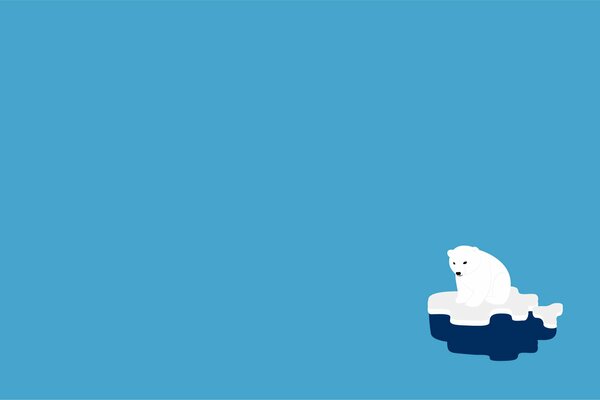 Honig ist allein auf einer Eisscholle