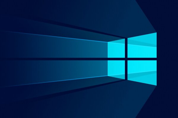 Microsoft-Logo auf blauem Hintergrund