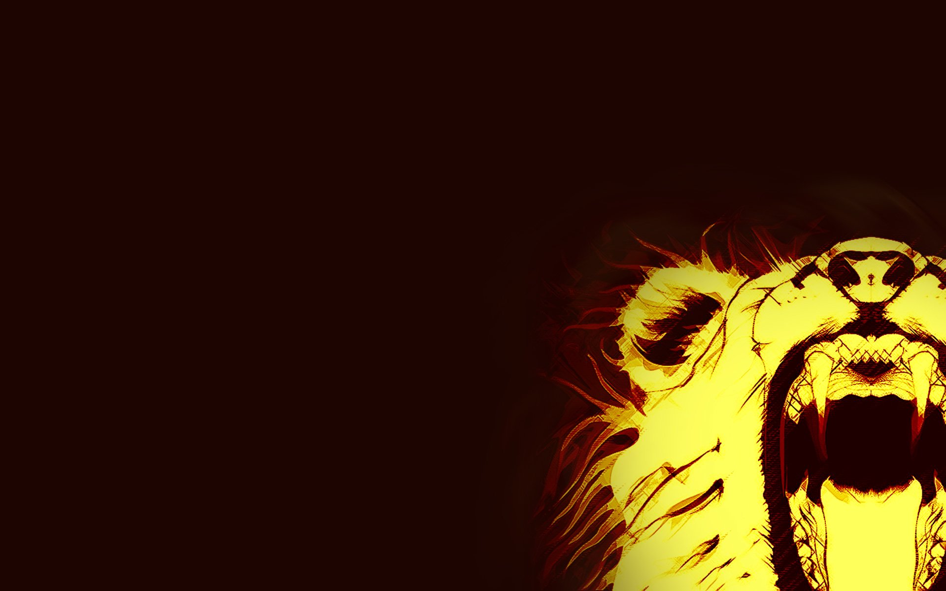 minimalismus feuer löwe abstraktion tiere feuer eckzähne