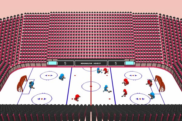 Hockeyplatz mit Spielern
