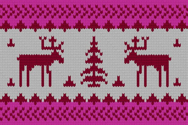 Pullover mit Hirschmuster für das neue Jahr