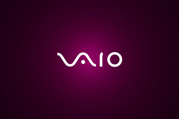 Vaio-Schriftzug auf lila Hintergrund