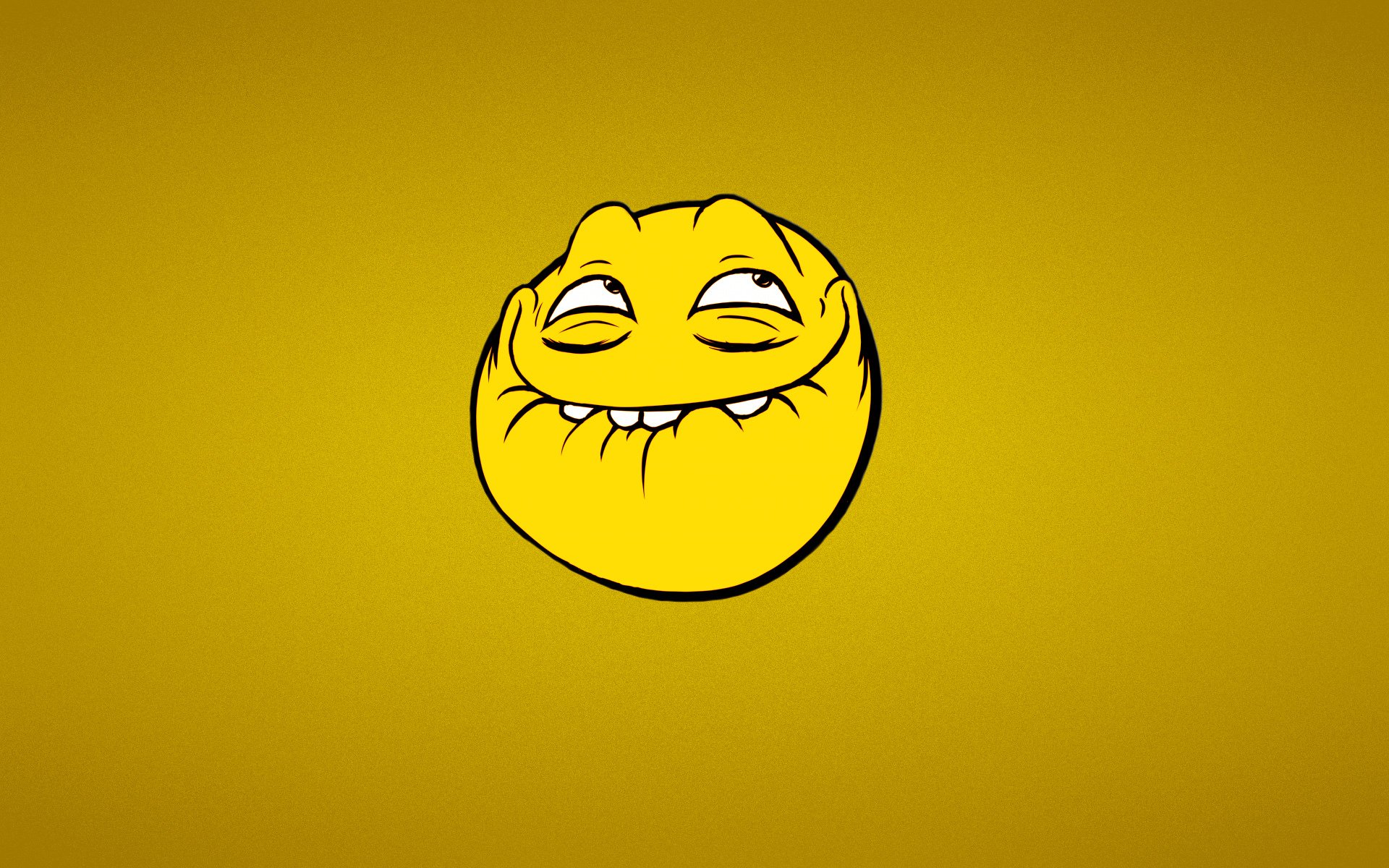 lächeln trollface gelb minimalismus trollface trollgesicht