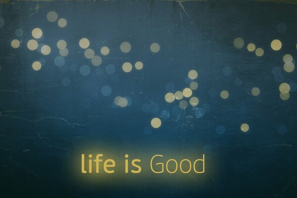 Goldene Inschrift auf blauem Bokeh-Hintergrund