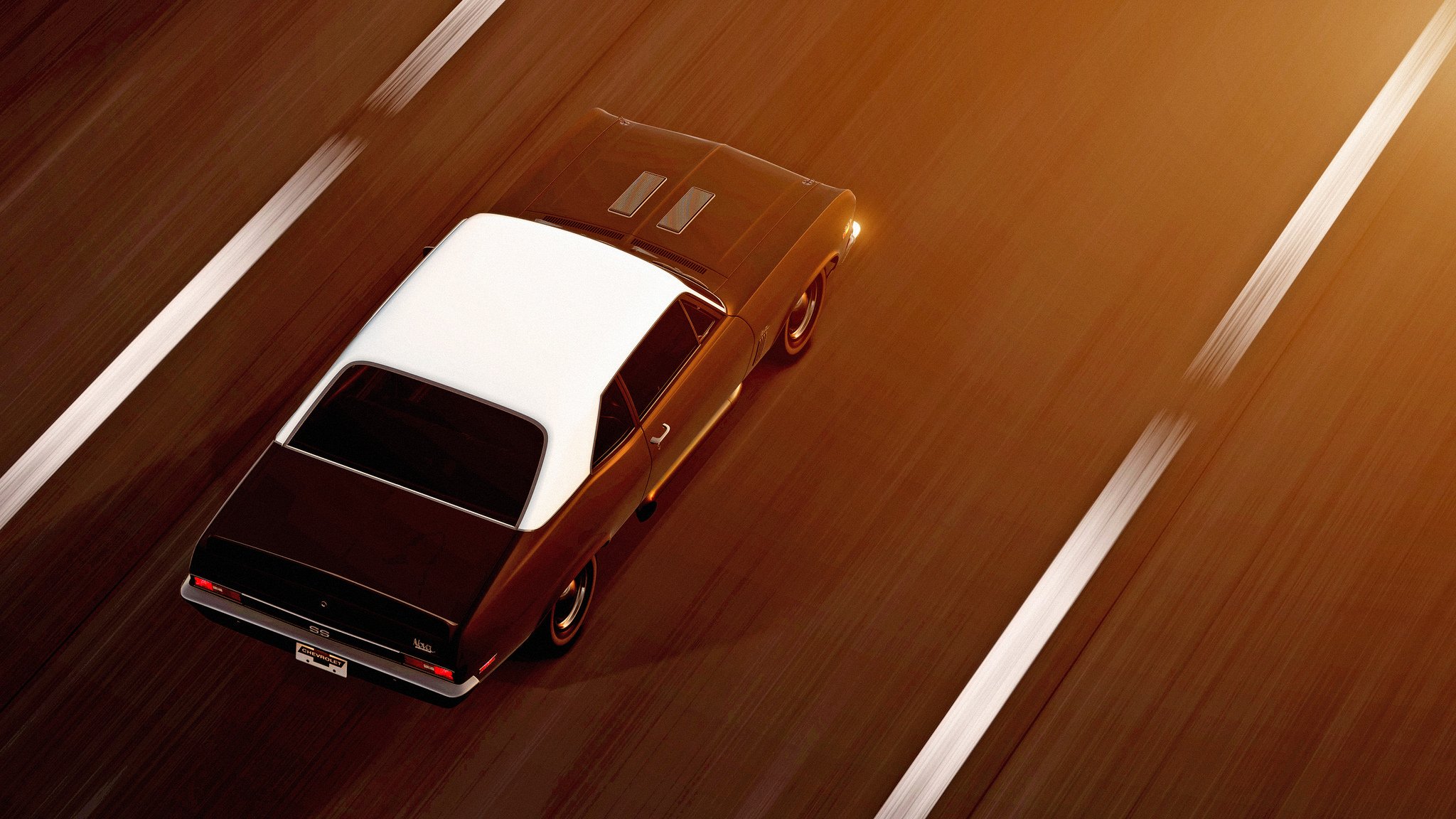 muscle car geschwindigkeit rendering hintergrund
