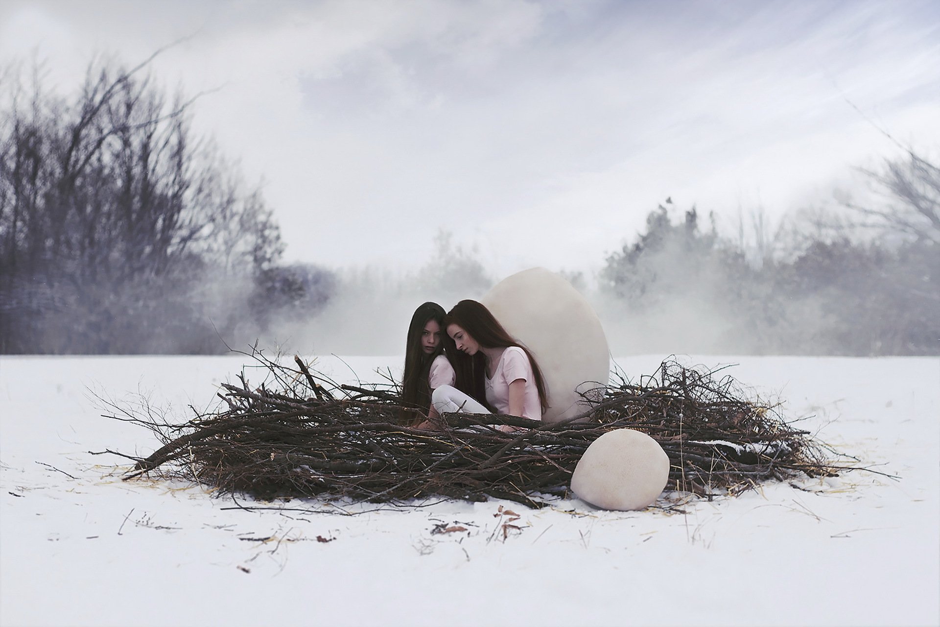 mädchen nest winter