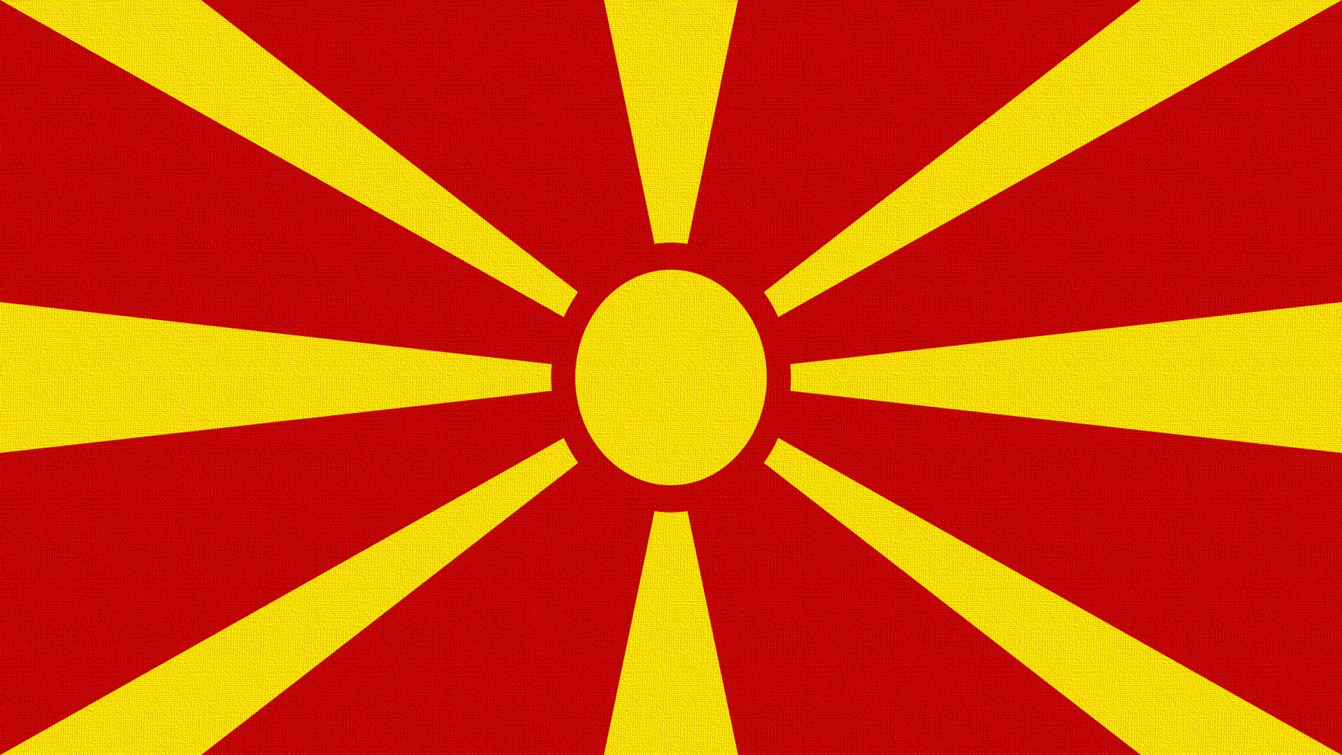 flagge mazedonien sonne strahlen
