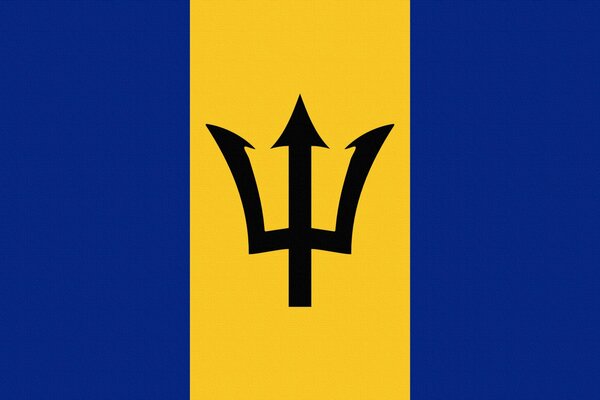 Flagge von Barbados Photoshop mit Wappen