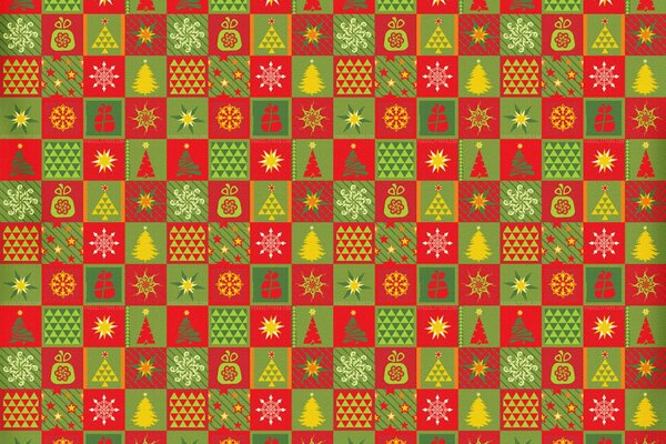 Weihnachtsmuster wie auf Packpapier