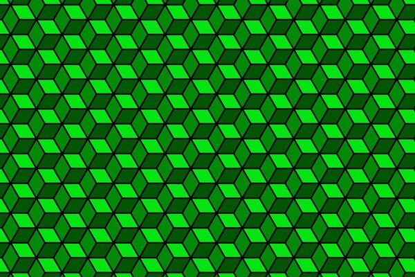 Abstraktion volumetrische grüne Würfel