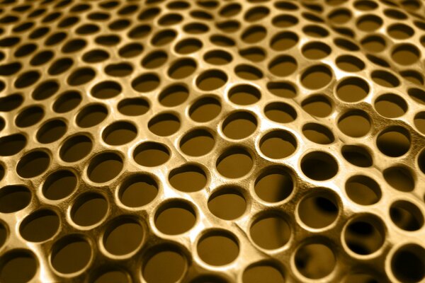 Metallgitter Kreise, golden