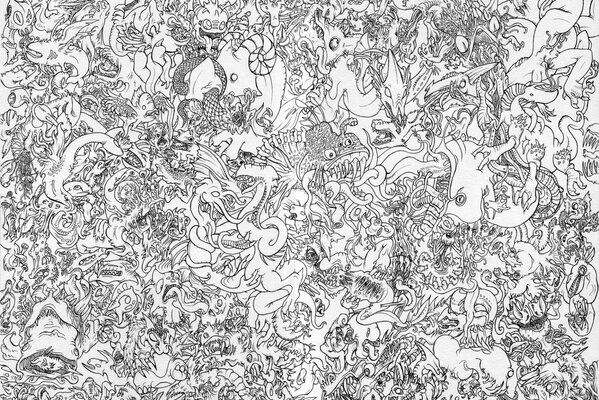 Chinesisches Drache-Muster auf Papier
