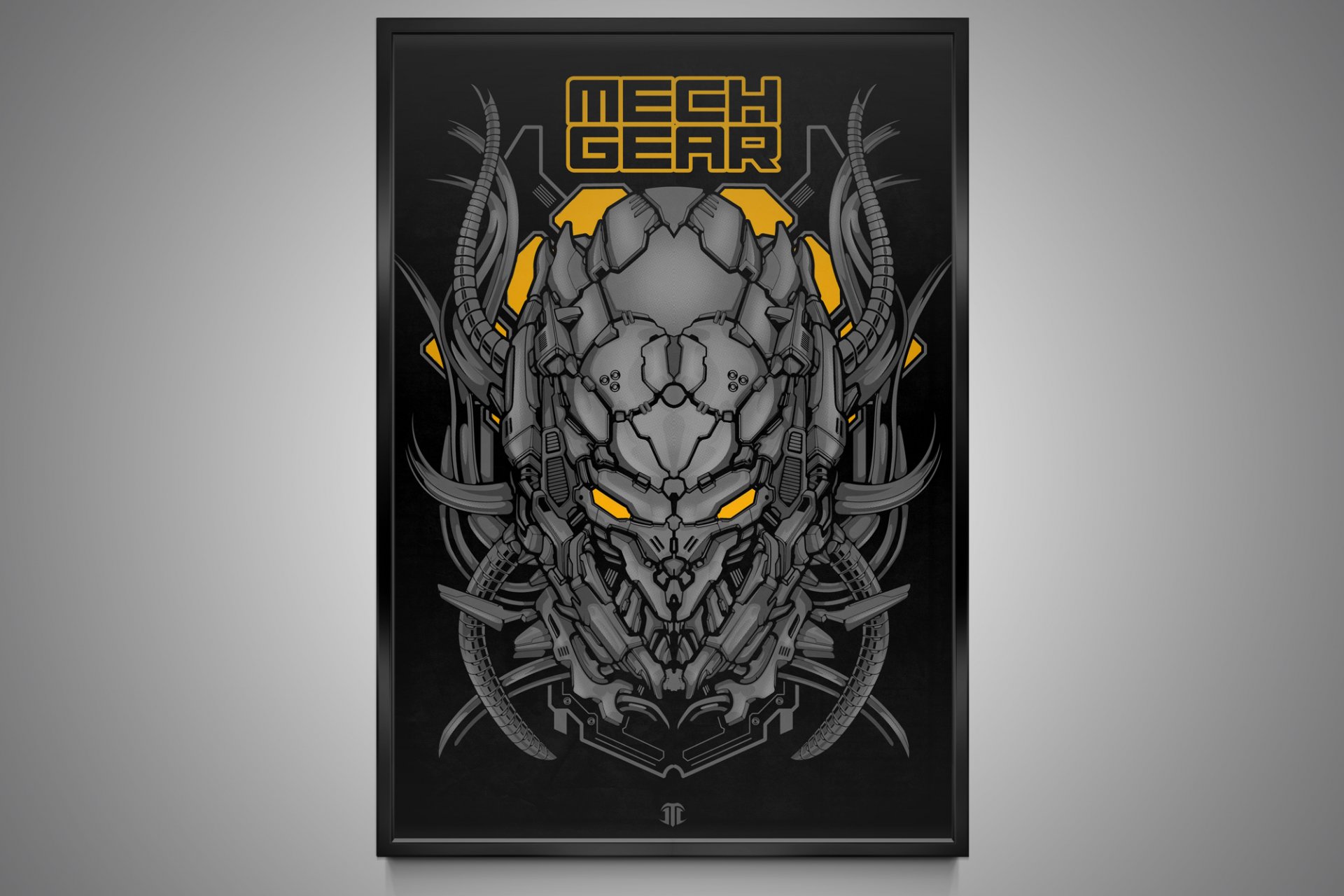 mechgear roboter cyborg metall drucken zeichnen drucken kreativ