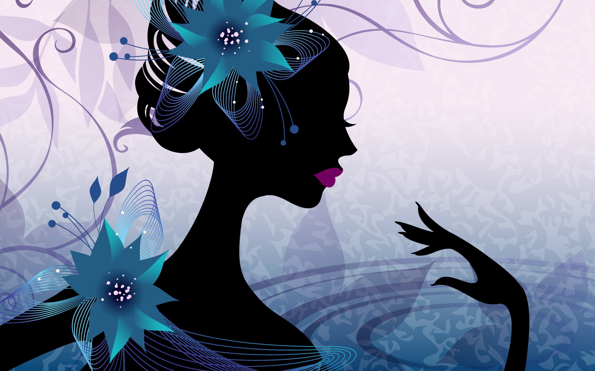 digitale kunst silhouette stil
