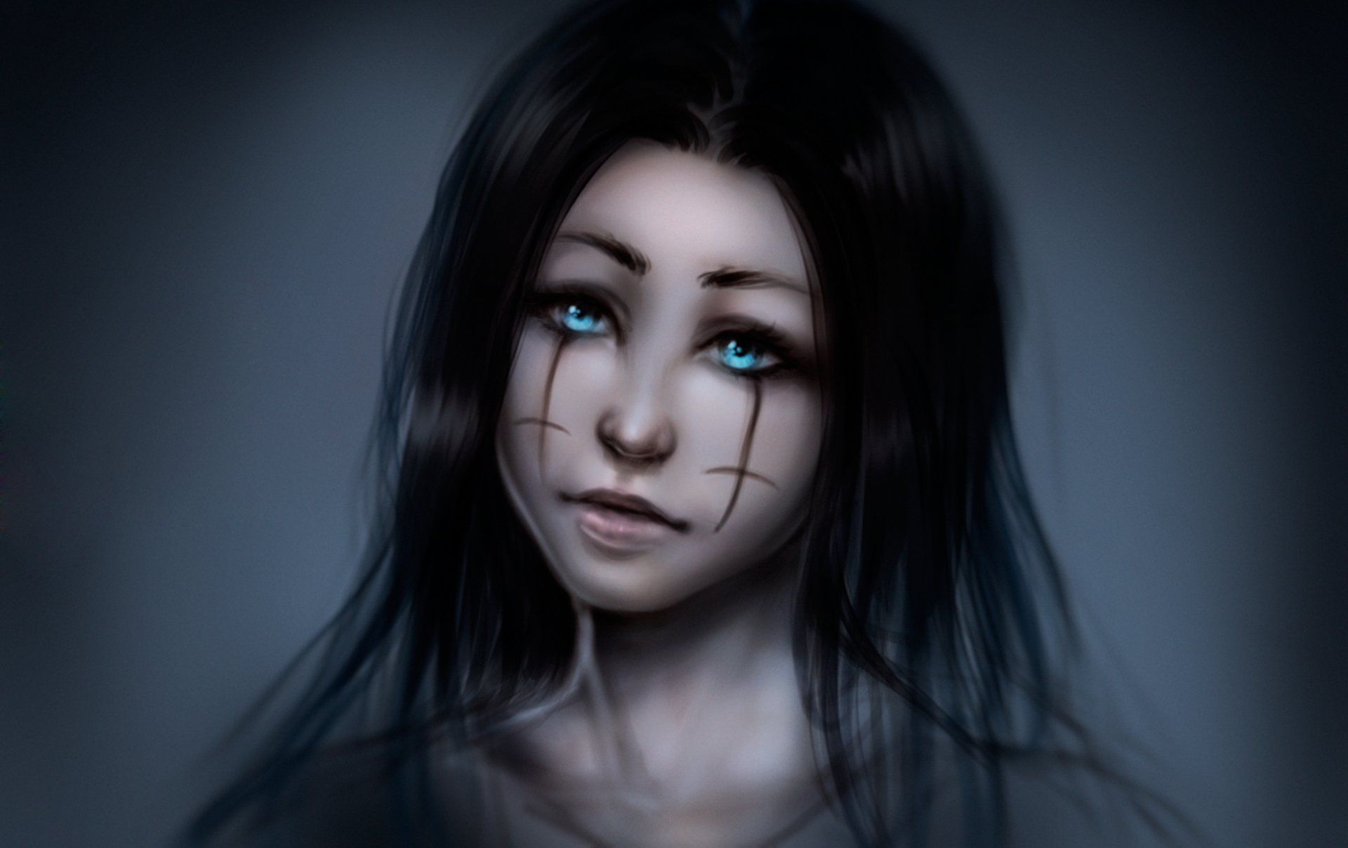 mädchen blaue augen porträt nahaufnahme