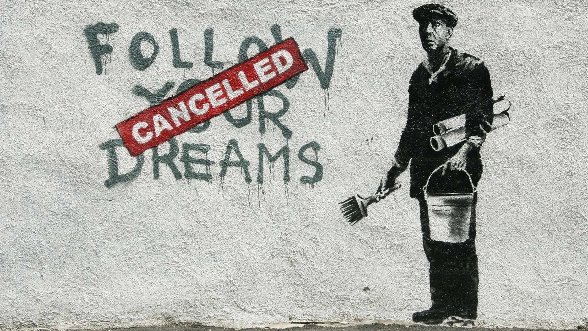 banksy graffiti wand