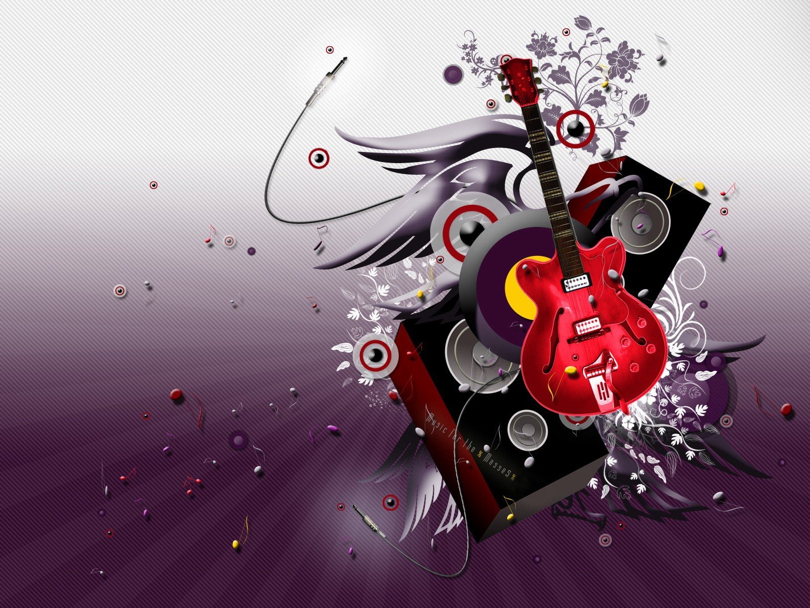 gitarre musik vektor collage