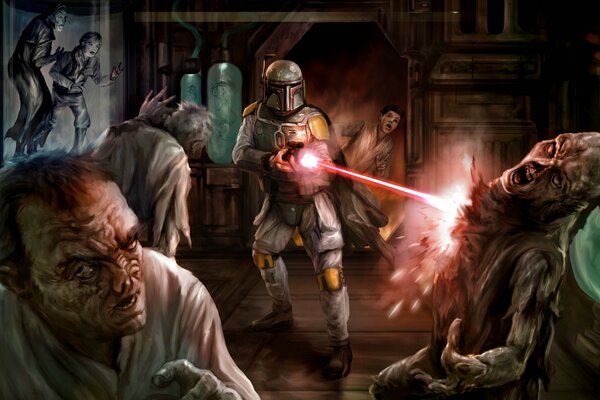 Monster Menschen aus dem Film Star Warriors
