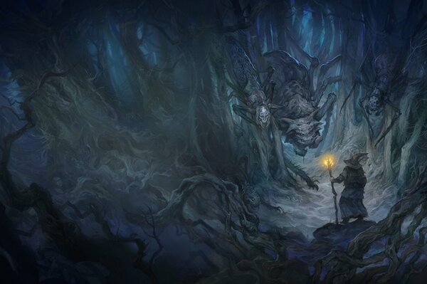 Der Herr der Ringe - Gandalf und die Spinne