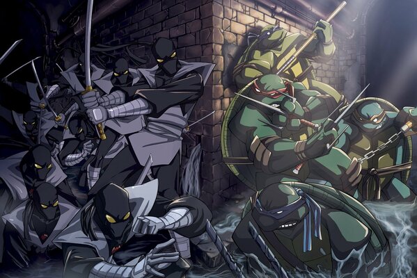 Teenage Mutant Ninja Turtles, eine Minute vor dem Kampf