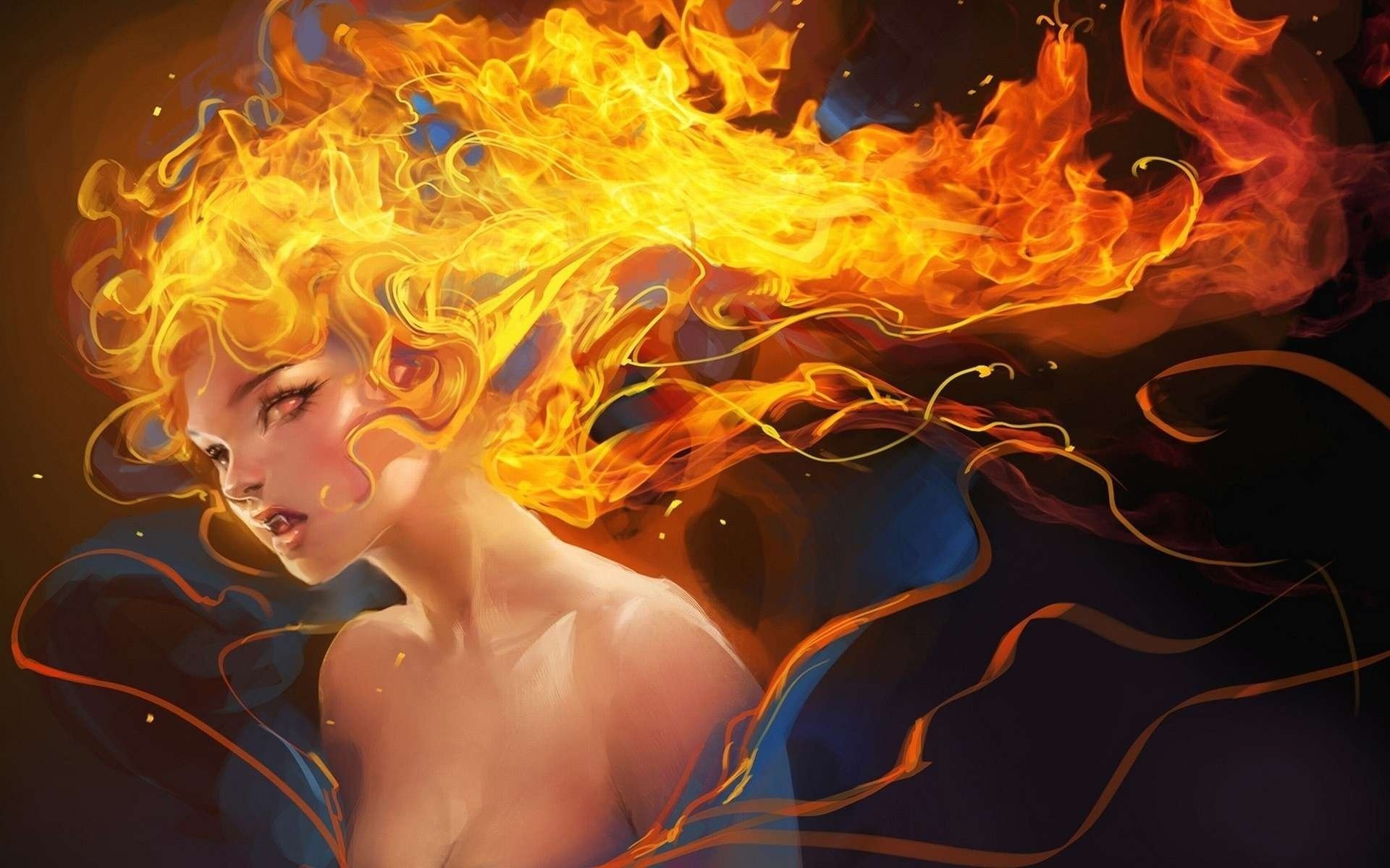 mädchen feuer vampir