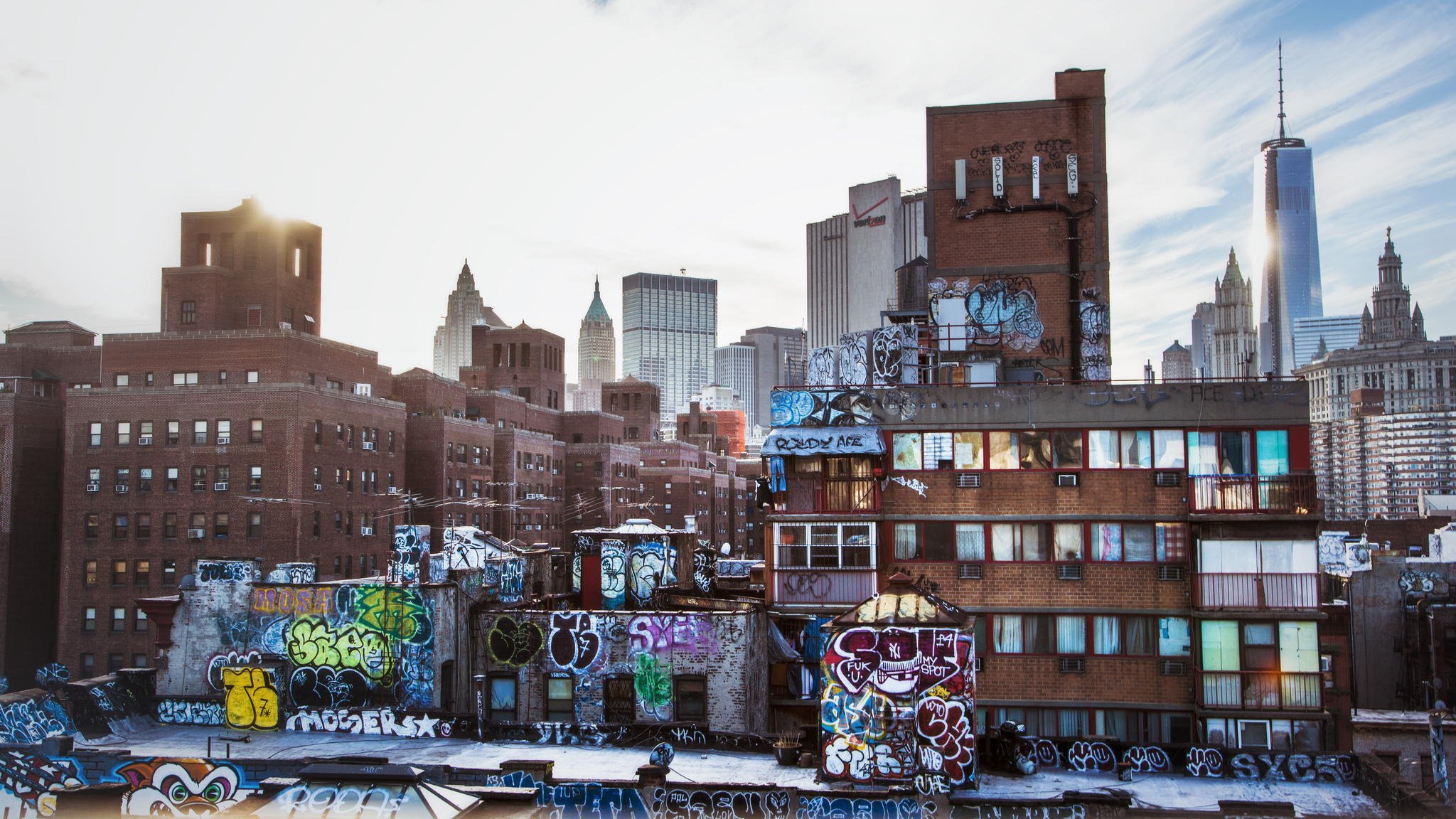 new york city stadt städtisch schichten new york city wolkenkratzer graffiti häuser gebäude usa