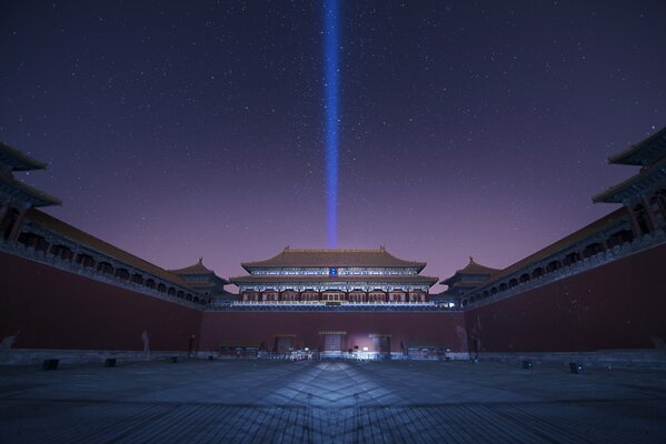 China Peking Sternenhimmel lila Himmel auf dem Palastkomplex