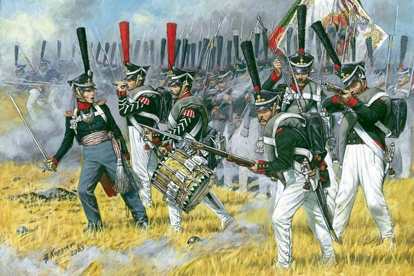 Bild der russischen Infanterie in der Antike