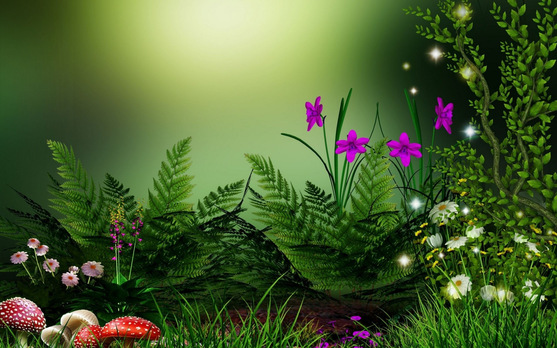 pflanzen gras blumen pilze