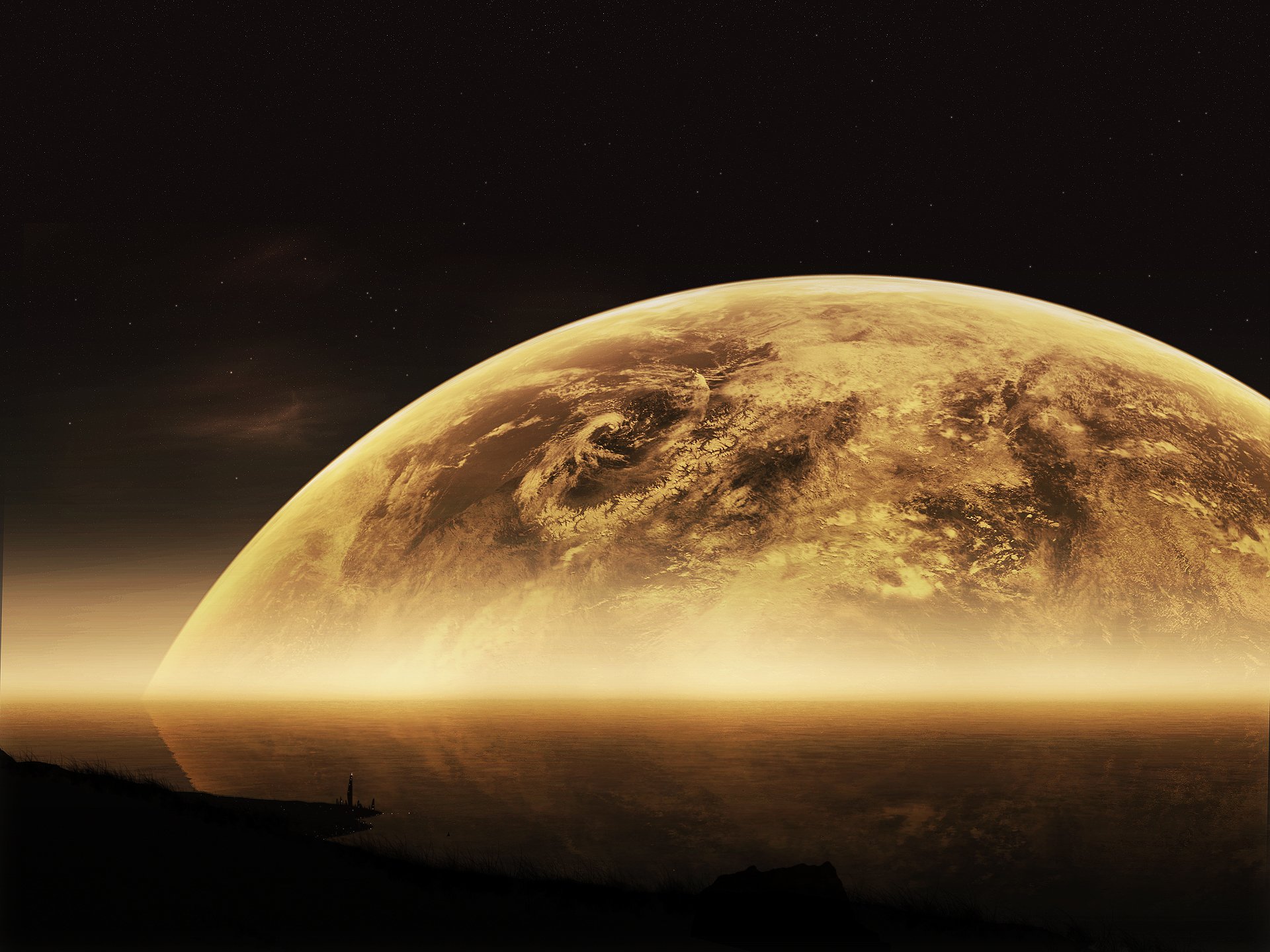 planeten kanten groß fantasie mond