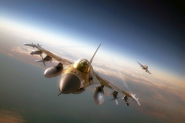 F-16-Luftfahrtinstrument in Aktion