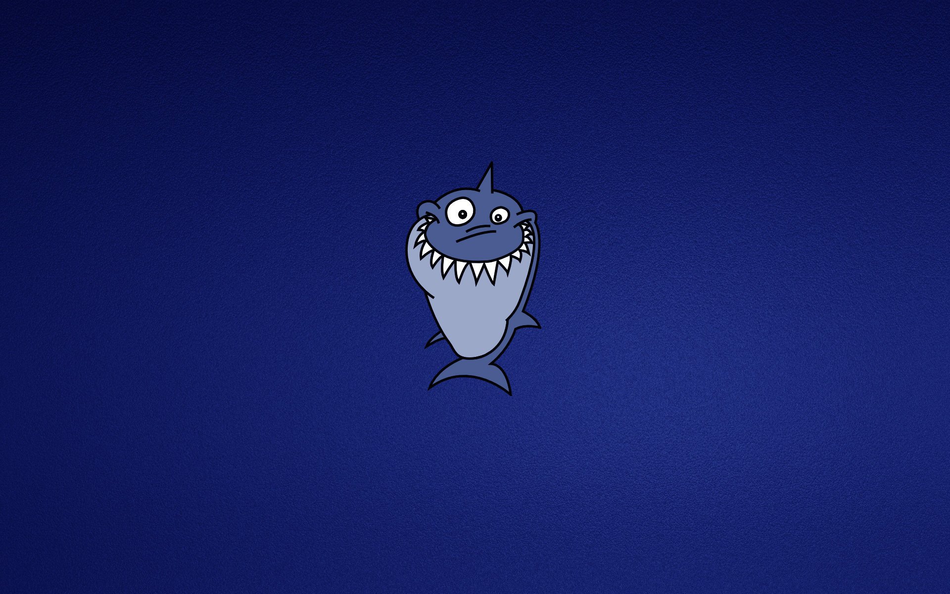 toothy minimalismus shark blau lächeln hai