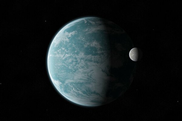 Bild der Satelliten der Planeten unseres Universums