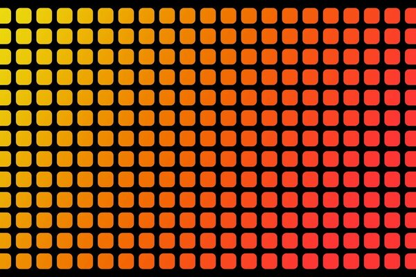 Schwarze Gitterquadrate auf orangefarbenem Hintergrund