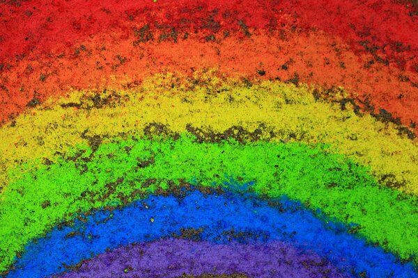 Lustige lockige bunte Regenbögen
