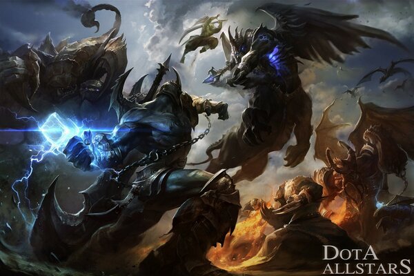 Kunst Fantasy Kampf der Dämonen