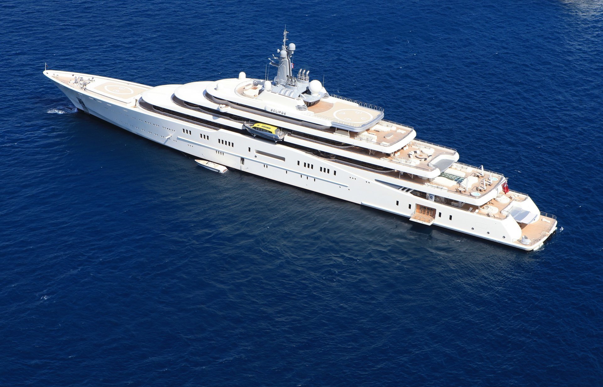 yacht motor weiß eclipse mega yacht boot meer