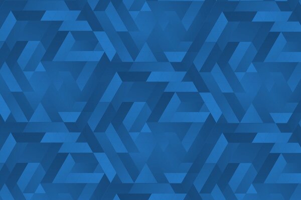 Muster aus hellen und dunklen blauen Dreiecken