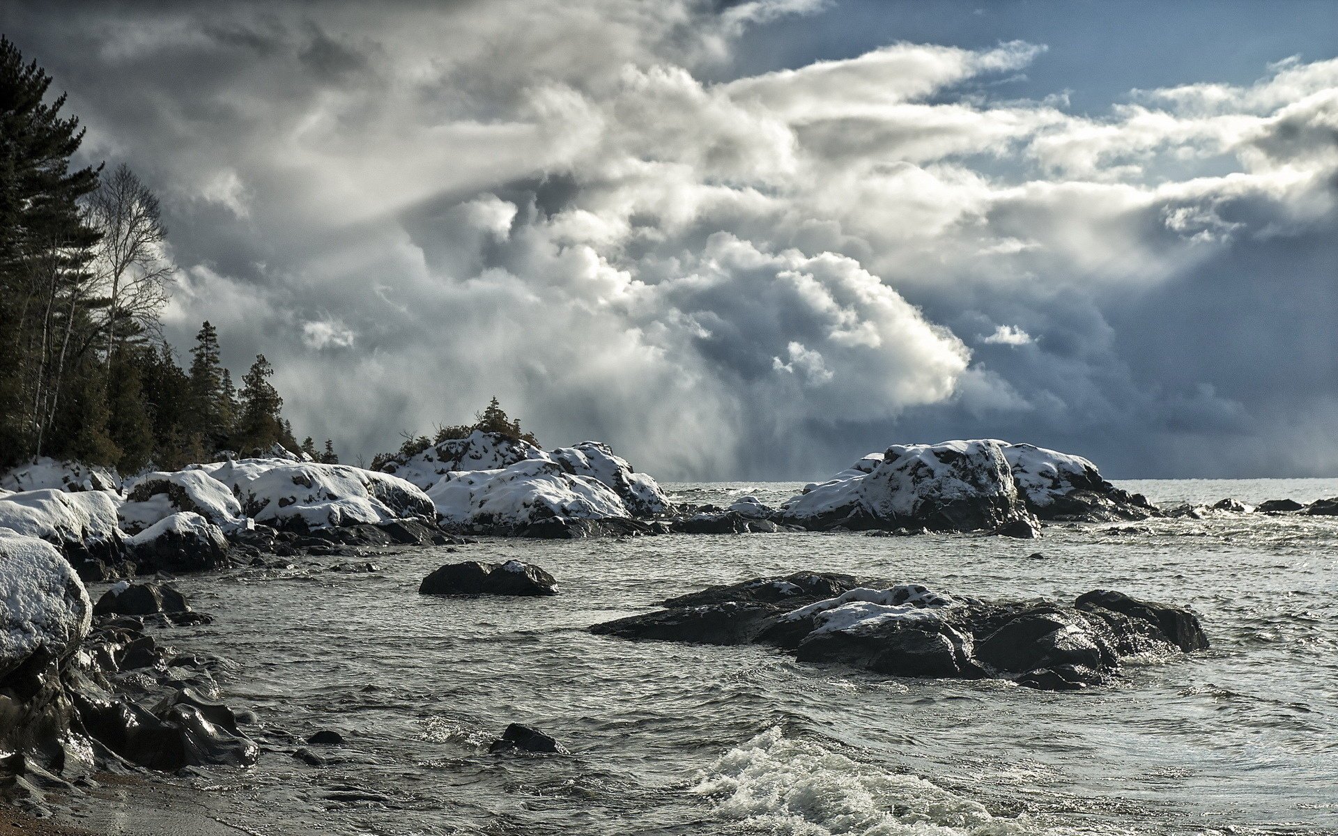 see himmel landschaft kälte element